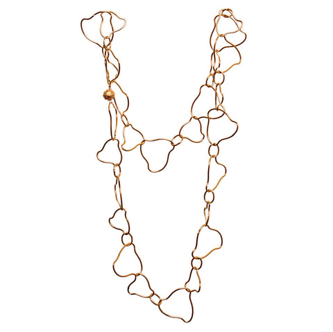 Irregular Shaped Large Hooped Necklace